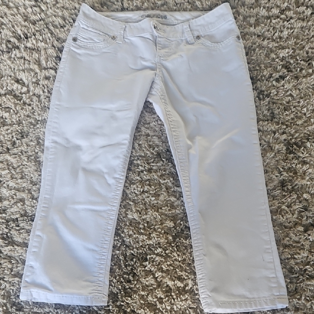 Maurices Women's Straight Leg White Jeans